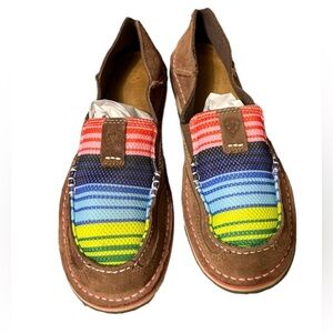 Ariat Women's Size 6.5 Cruiser Palm Serape Shoes Loafers Suede Slip Ons Rainbow